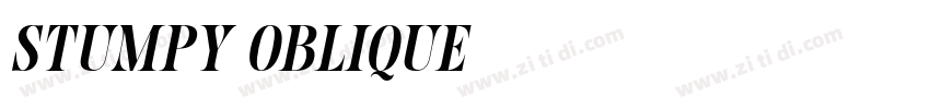 Stumpy Oblique字体转换